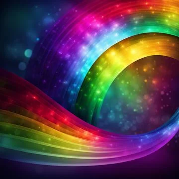Stylish rainbow background and texture. Abstract Rainbow Curved Lines Waves.. Stock Photos