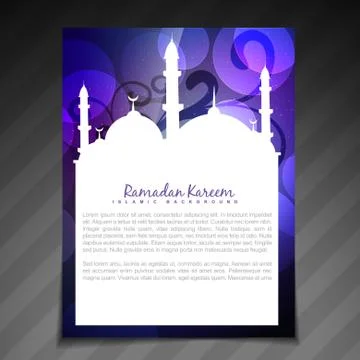 Stylish ramadan template Stock Illustration