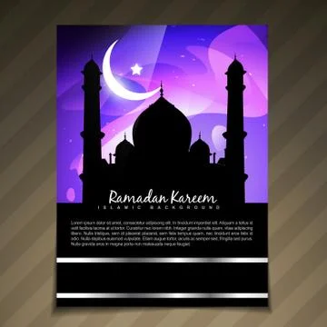 Stylish ramadan template Stock Illustration