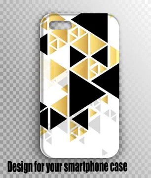 Stylish realistic vector layout - mobile smartphone case Illustrazione stock