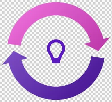 Stylish recycle loop process arrows transparent PNG Фото