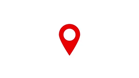 Stylish Red Location Pinpoint Graphic Design Vector Stock Footage 331566963