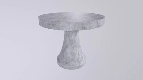 Stylish round concrete table design for modern interiors Stock-Footage 283233897