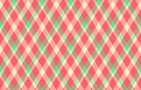 A stylish seamless argyle pattern featuring a soft, vibrant color palette. Th Stock Illustration