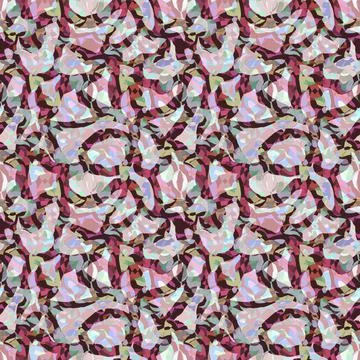 Stylish seamless geometric pattern. Hand-drawn pop art mosaic in red tones Stock Illustration