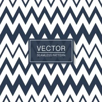 Stylish seamless striped pattern - blue and white zigzag texture. Vector textile Illustrazione stock