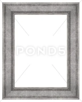 Stylish silver frame Stock Photos
