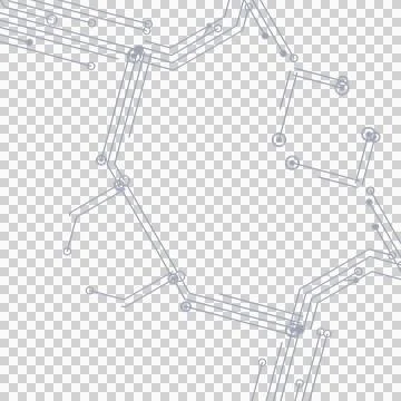 Stylish silver splitting circuit network transparent PNG design element Stock Photos
