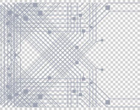 Stylish silver technology circuit pattern isolated PNG with transparent Stock Photos