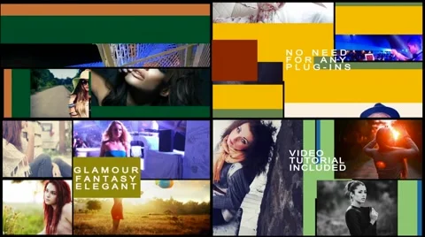 Stylish Slideshow 3 After Effects stock