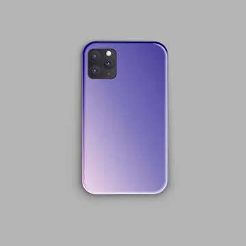 Stylish smartphone case with a trendy gradient print. Collection of popular p Stock Illustration