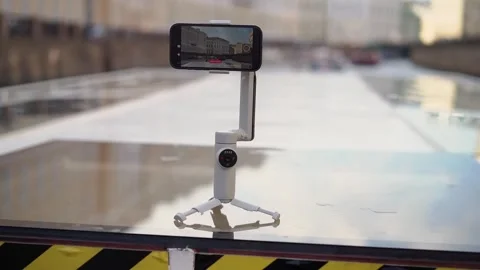 Stylish Smartphone Setup for Capturing Stunning Urban Scenes and Amazing Moments Stock-Footage 291006114