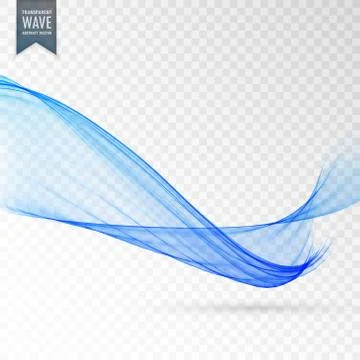 Stylish smooth wave background in blue color Stock Illustration