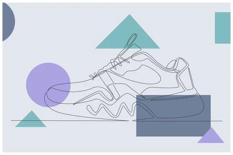Stylish Sneaker Background Vector Stock Illustration