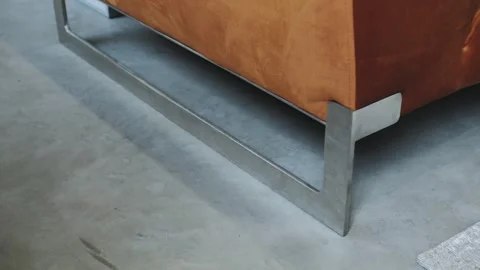 A Stylish Sofa Base Featuring a Durable Metallic Frame for Enhanced Support and Stock Footage 282434650