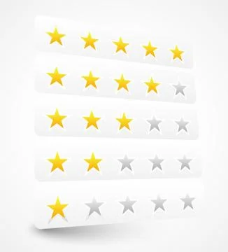 Stylish star rating template Stock Illustration