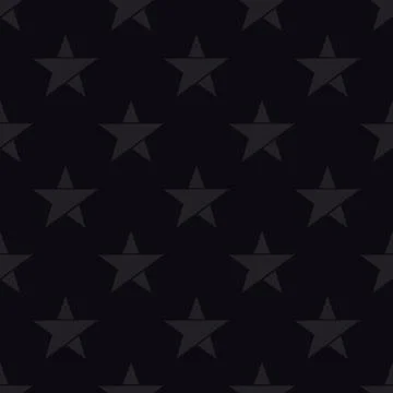 Stylish star seamless pattern on black background. Stock Illustration
