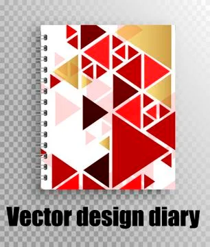 Stylish stationery - vector layout design for notepad. Stock Illustration