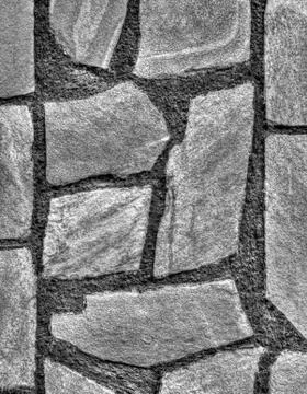 Stylish stone wall background in black and white Stock Photos