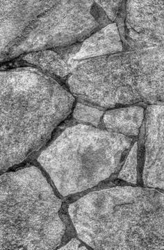 Stylish stone wall background in black and white Stock Photos