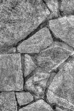 Stylish stone wall background in black and white Stock Photos