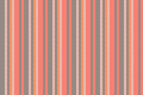 Stylish striped textile pattern. Elegant vertical lines in coral, orange, and 스톡 일러스트
