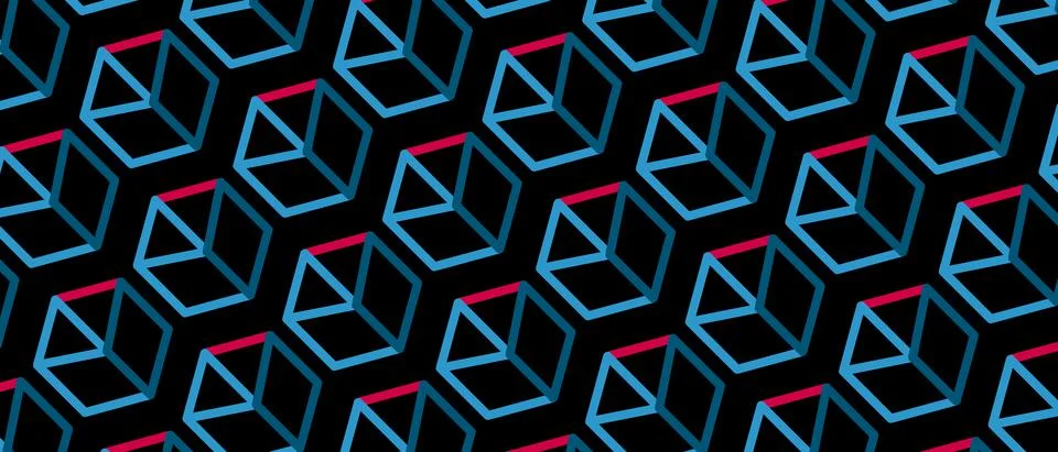 Stylish structure hexagonal line geometric pattern vector background Illustrazione stock