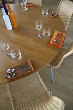 Stylish table set Stock Photos