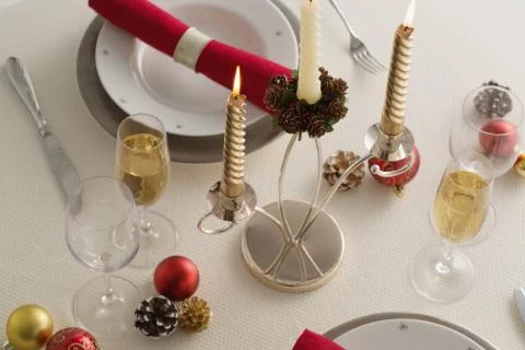 Stylish table setting Stock Photos