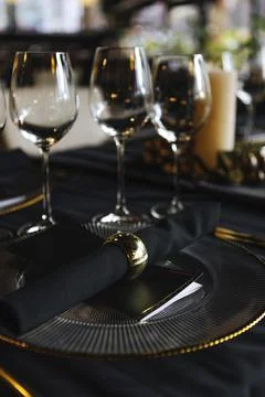 Stylish tableware on the restaurant. Foto stock