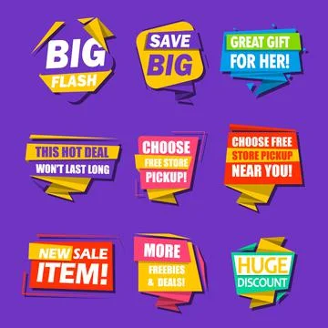 Stylish tags set, vector illustration Stock Illustration