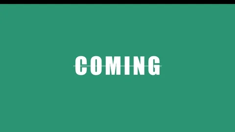 Stylish Text animation Coming Soon, Alpha Channel, Green and White Video stock 86557501