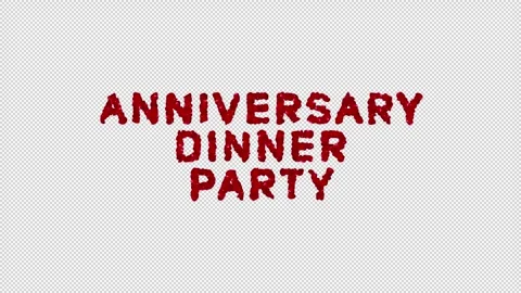 Stylish Text Animations for Anniversary Dinner Invitations Stock Footage 285020991