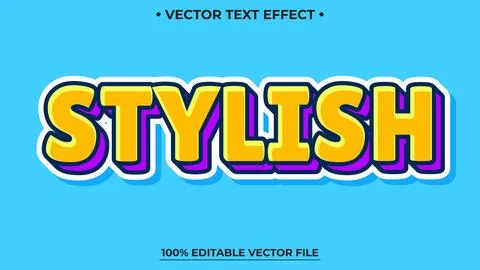 Stylish text effect, comic style editable text effect Illustrazione stock