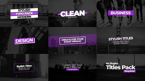 Stylish Titels Pack V4 Stock After Effects