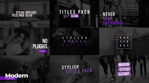 Stylish Titels Pack V5 Stock After Effects