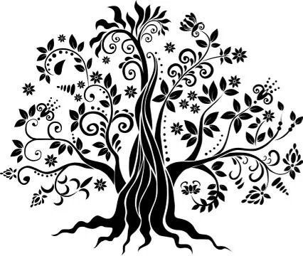 Stylish tree illustration Stock Illustration