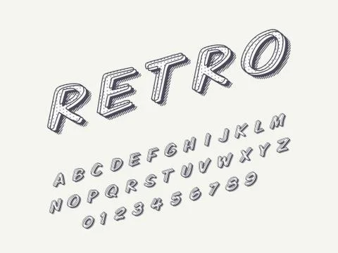 Stylish trendy logotype Retro Bar. 3D colorful Font Stock Illustration