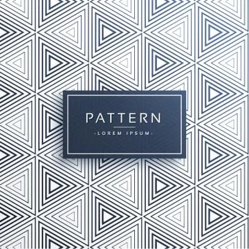 Stylish triangle line pattern with different stroke width Stock Illustration
