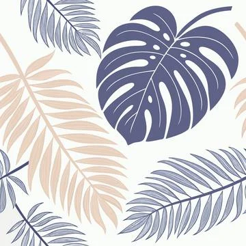 Stylish Tropical Leaf Composition イラスト素材