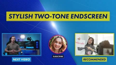Stylish Two Tone End Screen Stock After Effects