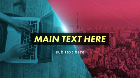 Stylish Two Tone Replacement Title Stock After Effects