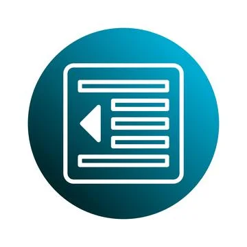 Stylish user interface element representing navigation back menu in clean a.. Stock Illustration