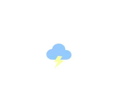 Stylish vector cloud and thunderstorm icon Stock Illustration