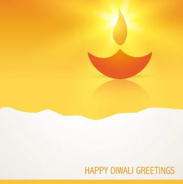 Stylish vector glowing diya Stock Illustration
