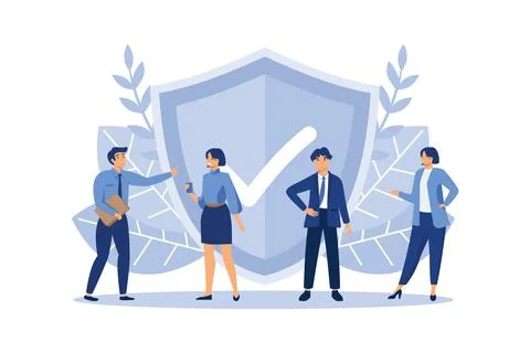 Stylish vector isometric Data Security flat vector illustration. 스톡 일러스트