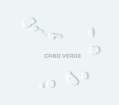 Stylish vector map of Cabo Verde Stock Illustration