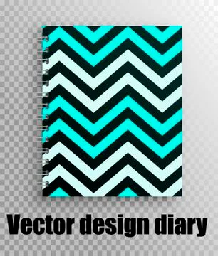 Stylish vector mockup diary notebook layout - geometry print pattern. Stylish Stock Illustration