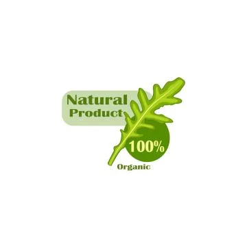 Stylish vector sticker flat design natural product Stock Illustration