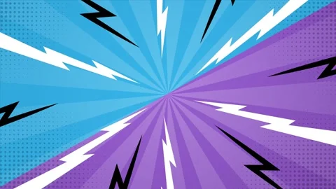 Stylish vibrant comic style layout with explosive patterns seamless 4k video Stock Footage 293045859